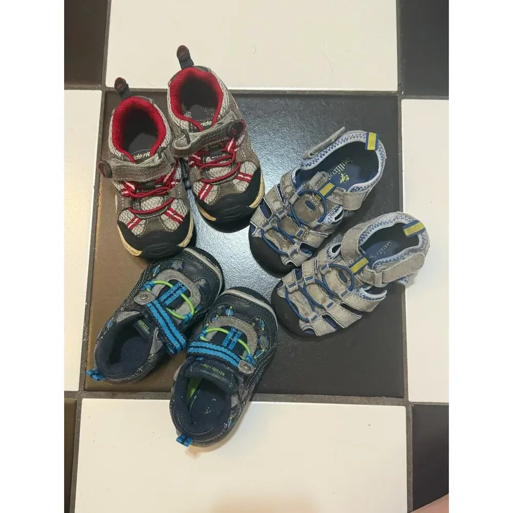 Lot of 3 - Kids size 5M,  Stride Rite + Bullfrogs closed-toe outdoor shoes